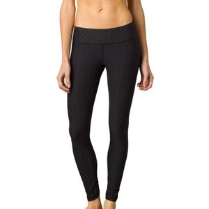 Prana Misty Ruched Black Grey Leggings Size S